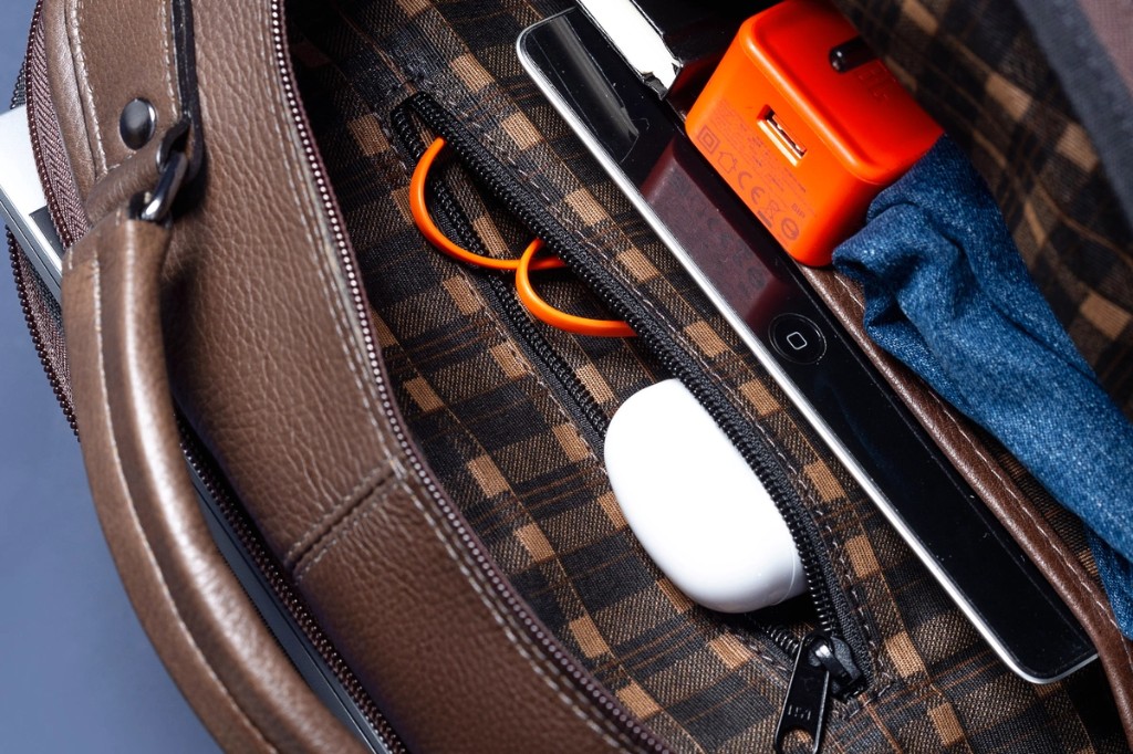 Compartimento para notebook 17 polegadas da mochila de couro Pelli Brasil