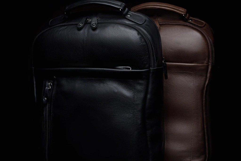 Mochilas de couro para notebook Pelli Brasil, modelos para 15.6 e 17 polegadas