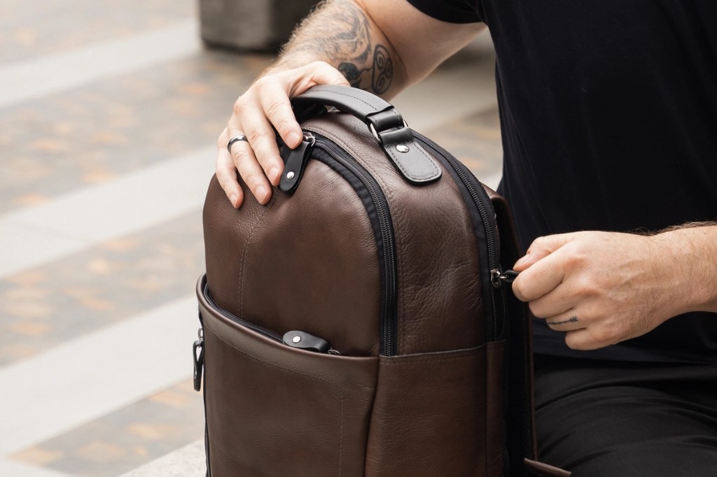 Cuidados com mochila executiva de couro masculina Pelli Brasil