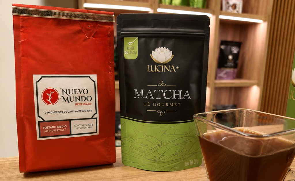 Café nuevo mundo con lucina matcha