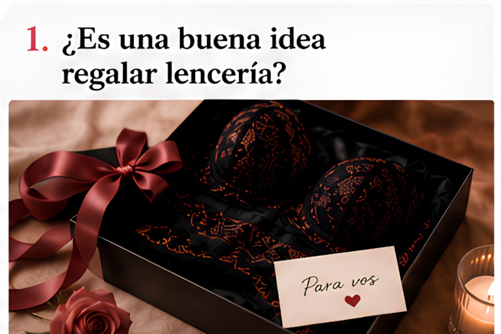 regalar lenceria a mi pareja