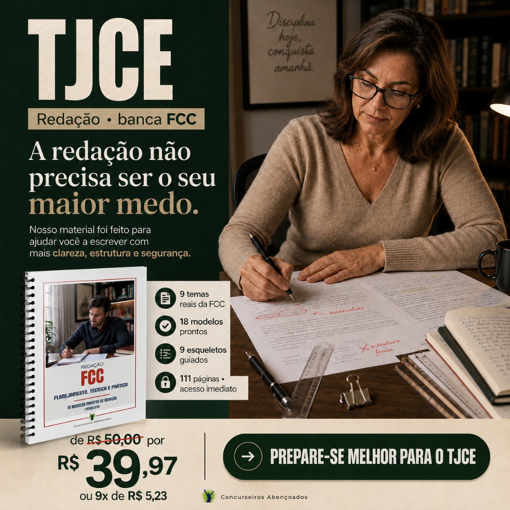 Material Reda&ccedil;&atilde;o FCC Edi&ccedil;&atilde;o 2026 com modelos prontos, temas e esqueletos guiados