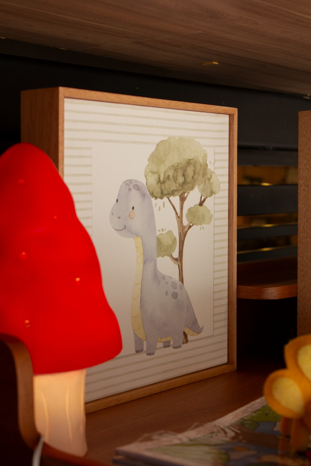 Quadro infantil cole&ccedil;&atilde;o Dinos Azulzinho para decora&ccedil;&atilde;o de quarto infantil