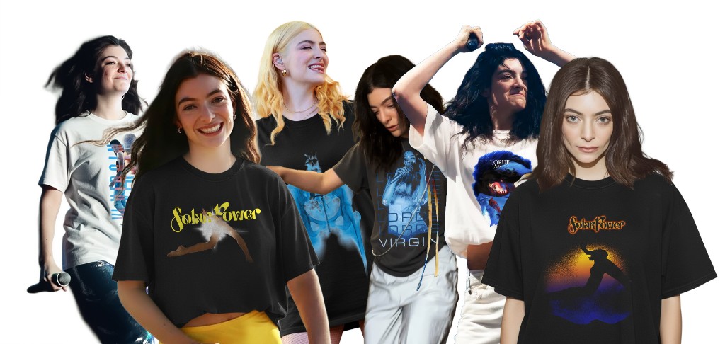 Lorde usando camisetas boto f&eacute;