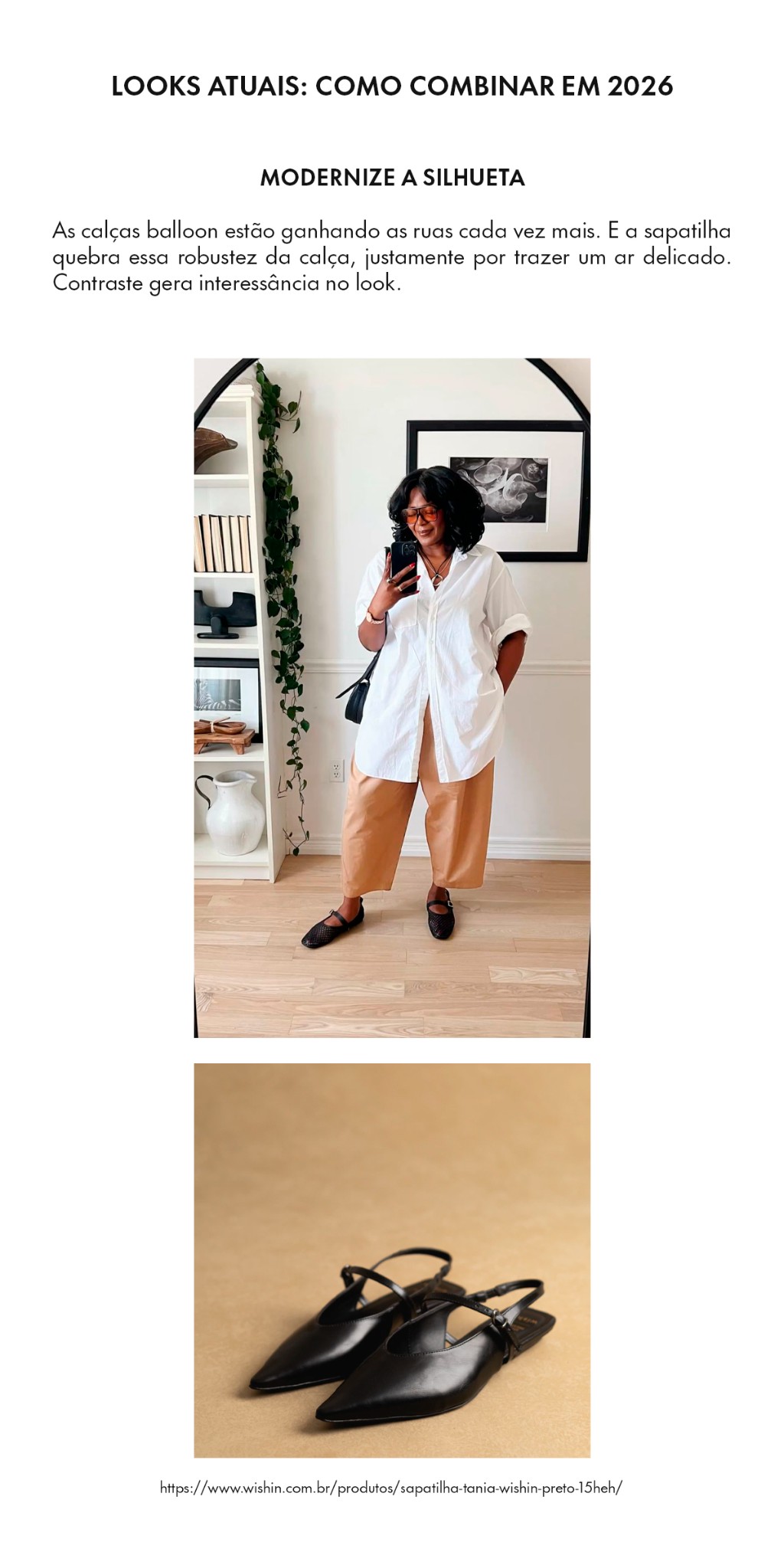 Look real com sapatilha Wishin