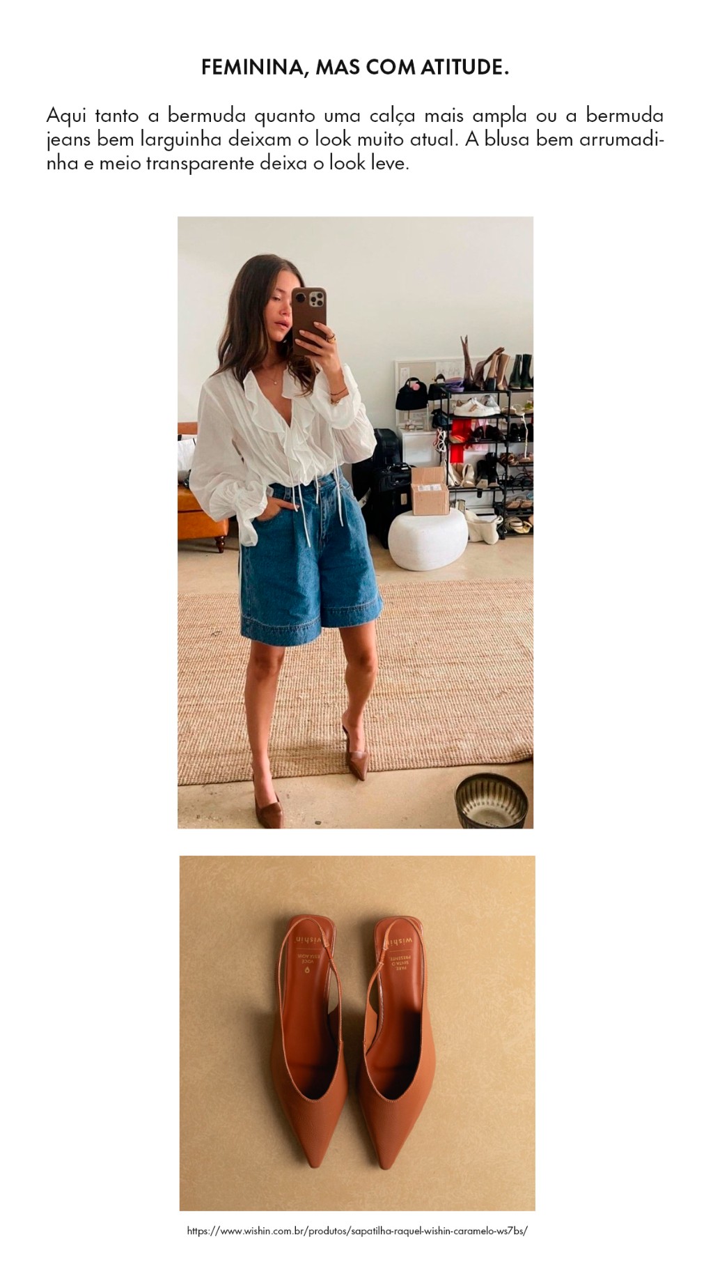 Sapatilha Raquel Wishin Caramelo look real