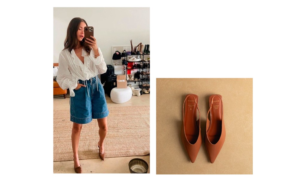 Look com sapatilha e bermuda.