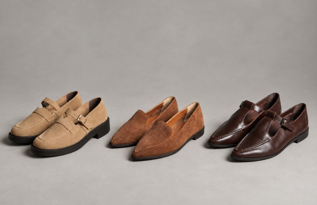 Calçados mocassins confortáveis para trabalhar.