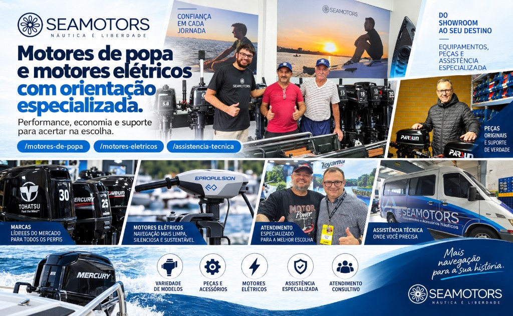 motor de popa el&eacute;trico Seamotors