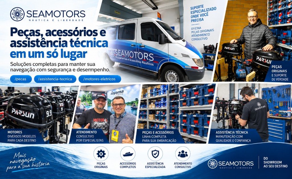 pe&ccedil;as para motores de popa Seamotors