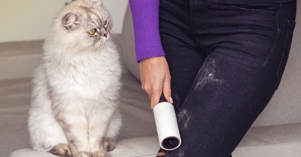 Quitando pelos de la ropa