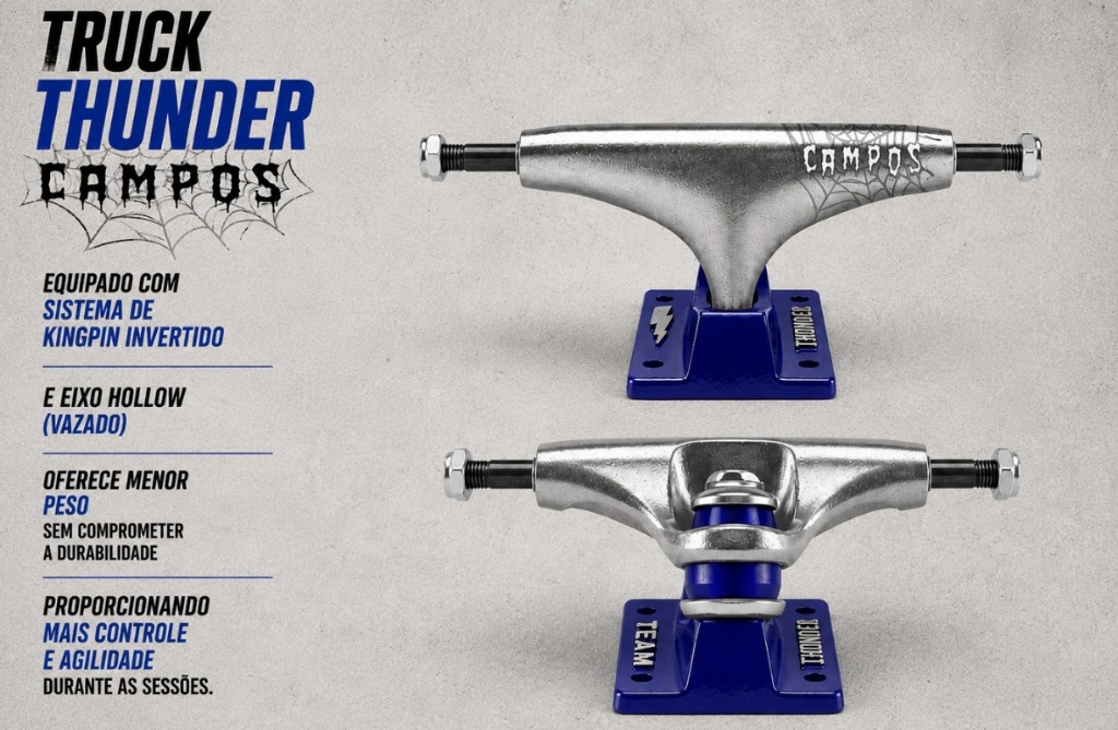 Truck Thunder Pro Inverted 148mm Campos Menace Polished Blue