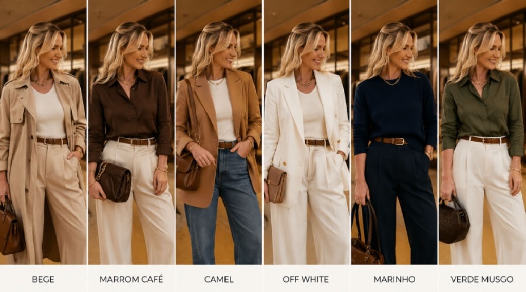 Paleta de Cores para Looks Old Money Feminino