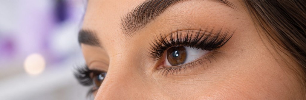 Dise&ntilde;o cat eye con pesta&ntilde;as punto por punto
