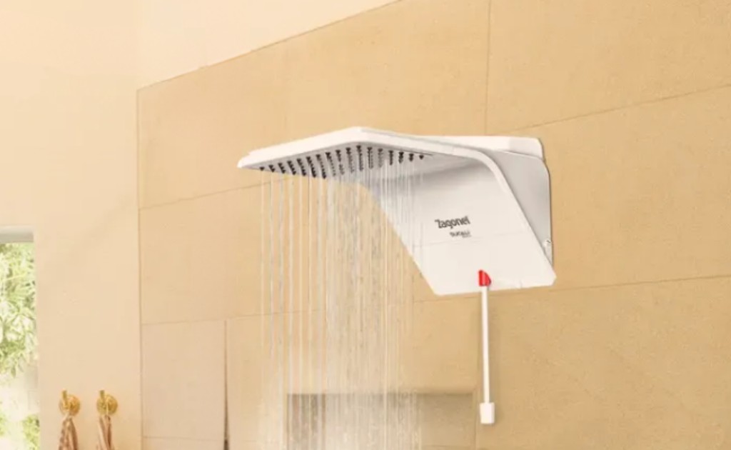 Chuveiro eletr&ocirc;nico ducha ducali da zagonel na cor branca.