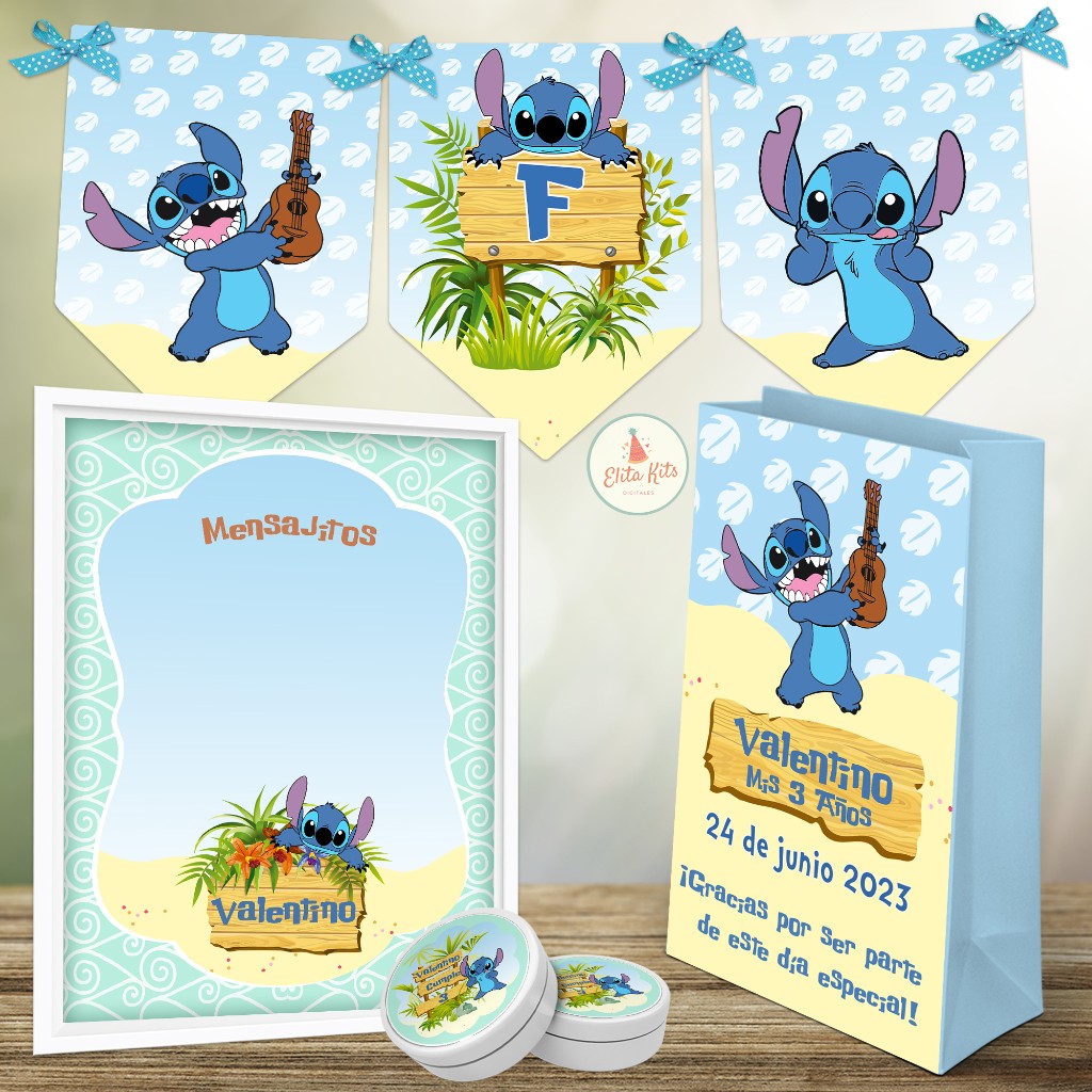 Kit Imprimible Stitch Cumplea&ntilde;os: una fiesta divertida y llena de ternura
