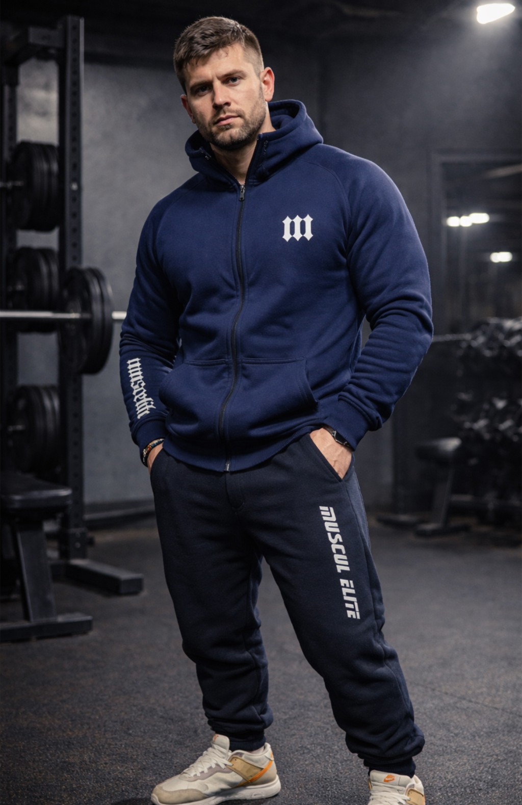 Hombre con conjunto MUSCUL algodon frizado