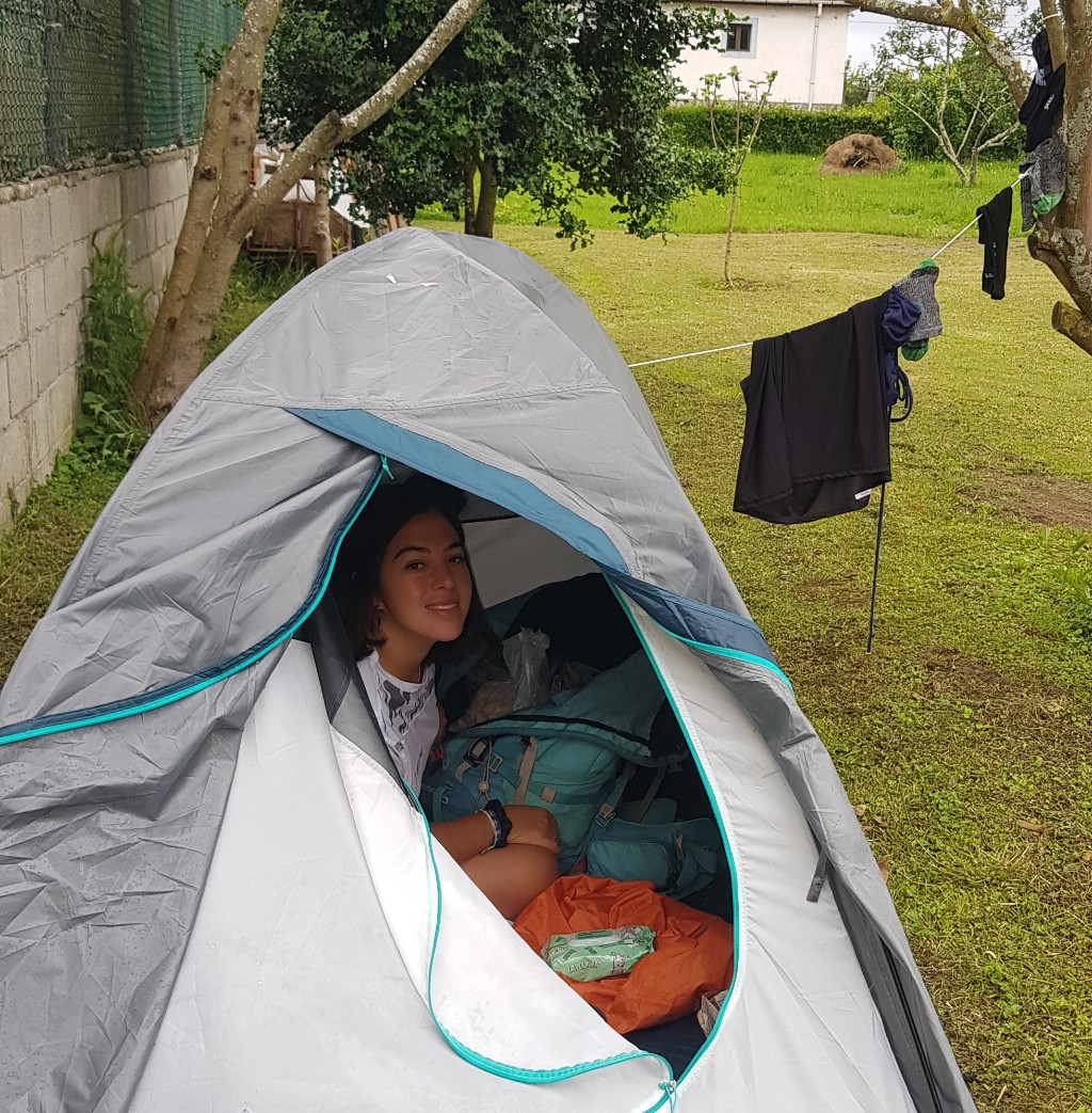 dormir en carpa en el Camino de Santiago