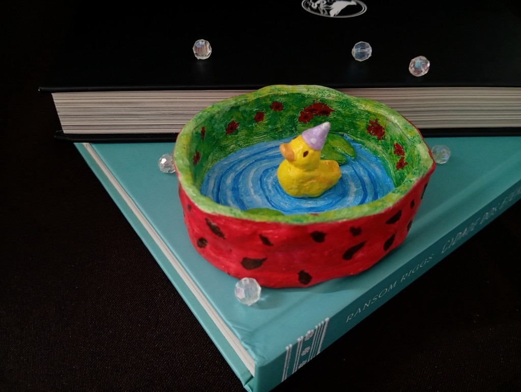 porta joias cer&acirc;mica artesanal pato na lagoa