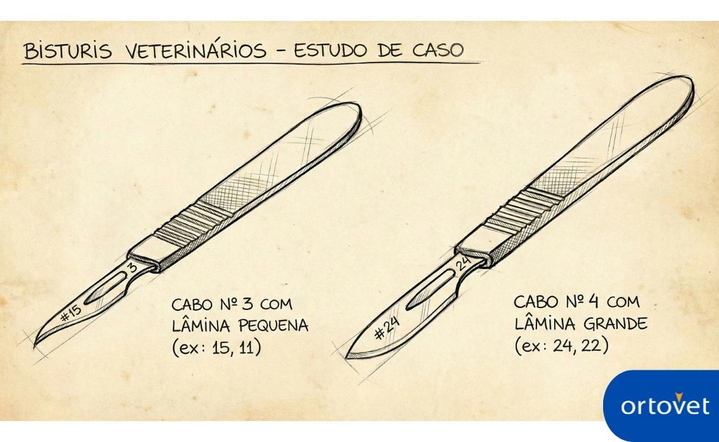 cabos de bisturi - ilustra&ccedil;&atilde;o