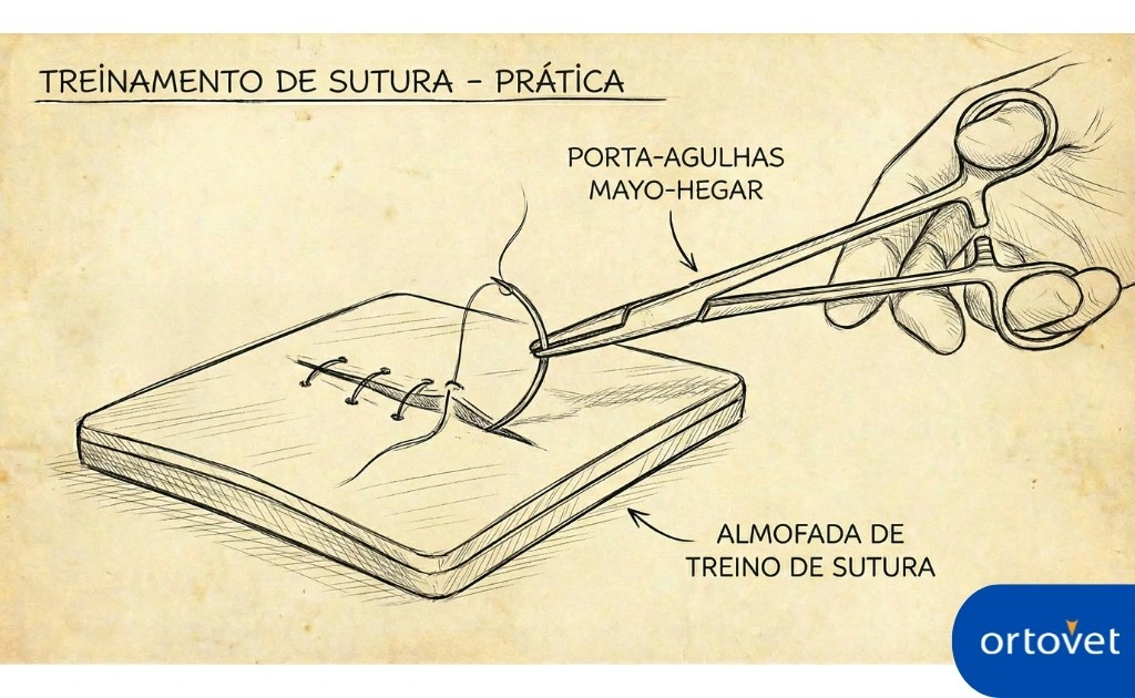 porta agulha mayo hegar para sutura