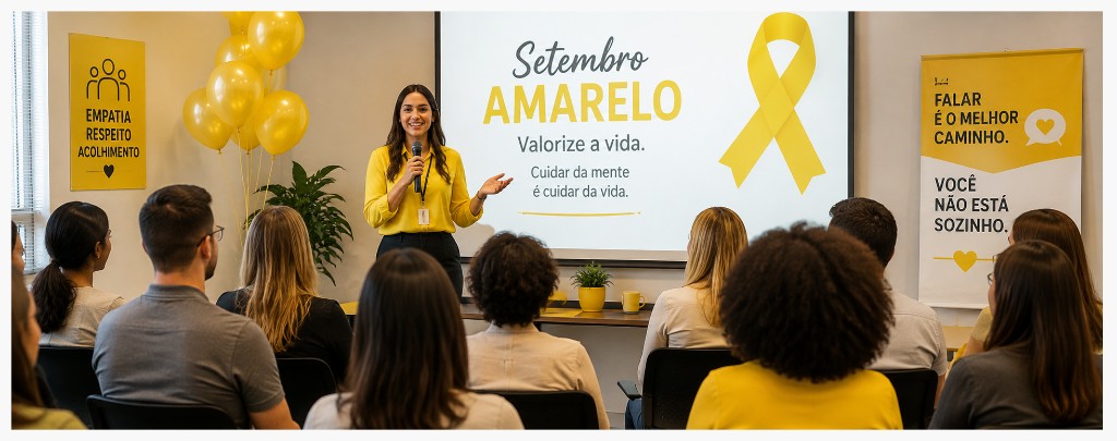 Palestra sobre Setembro Amarelo em empresa