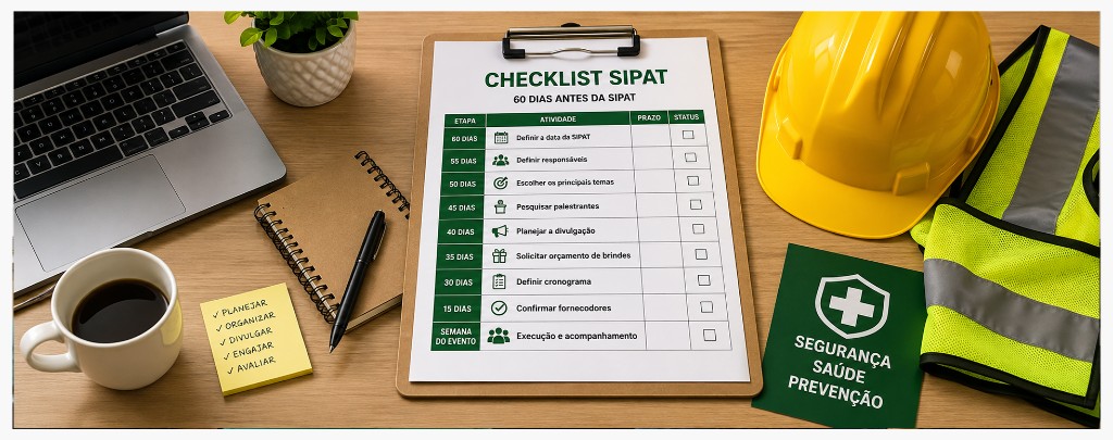 Planejamento da SIPAT com checklist e cronograma