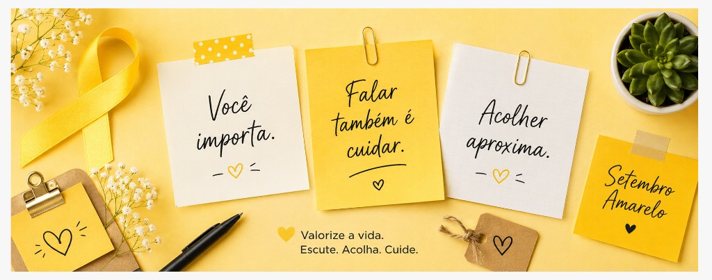 Frases curtas para campanha Setembro Amarelo