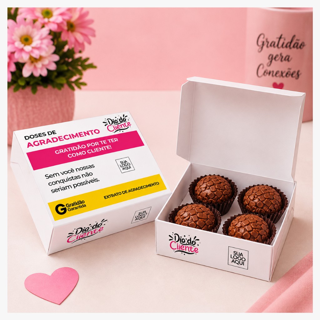 Embalagens personalizadas para doces no Dia do Cliente