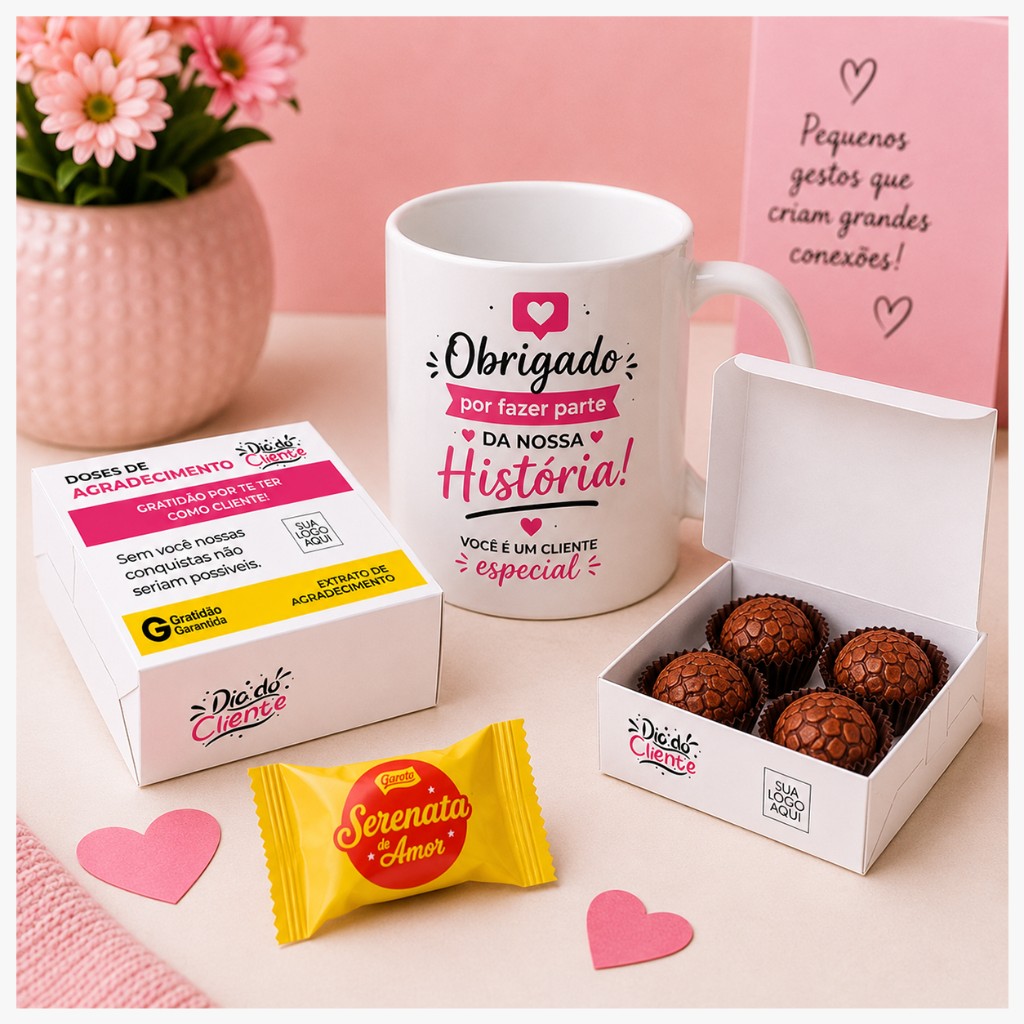 Kit de presente personalizado para Dia do Cliente