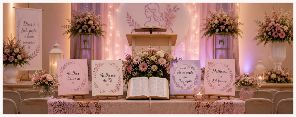 decora&ccedil;&atilde;o para culto de mulheres