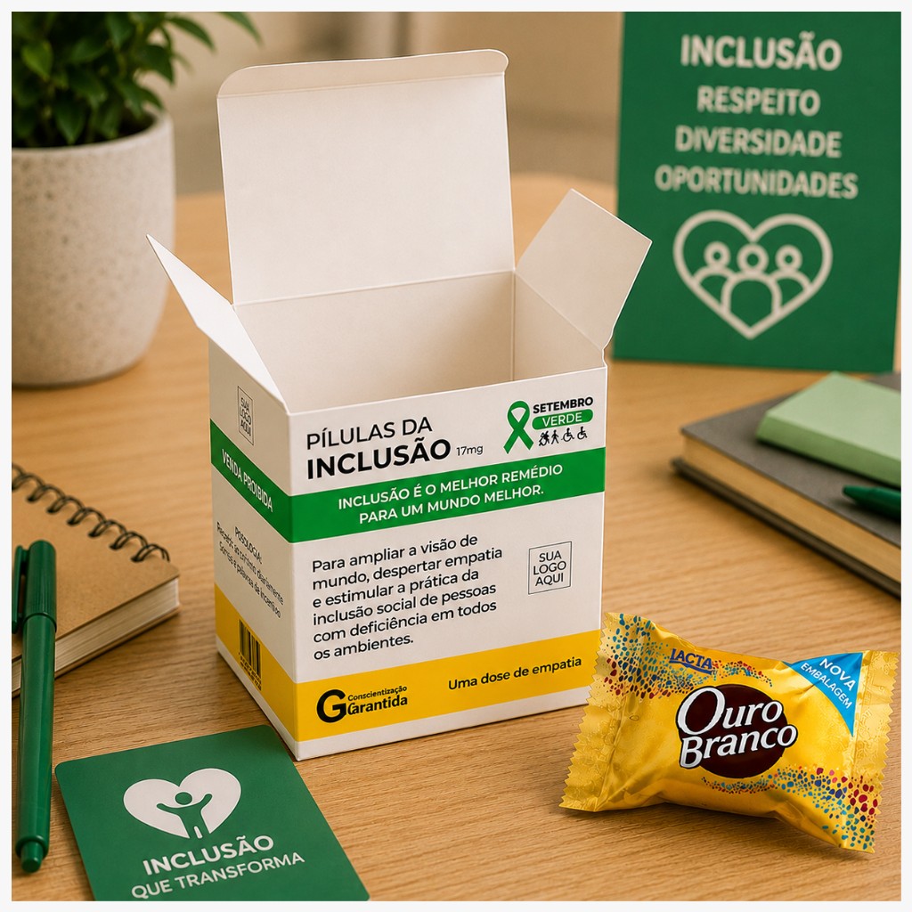 Embalagem personalizada para campanha Setembro Verde