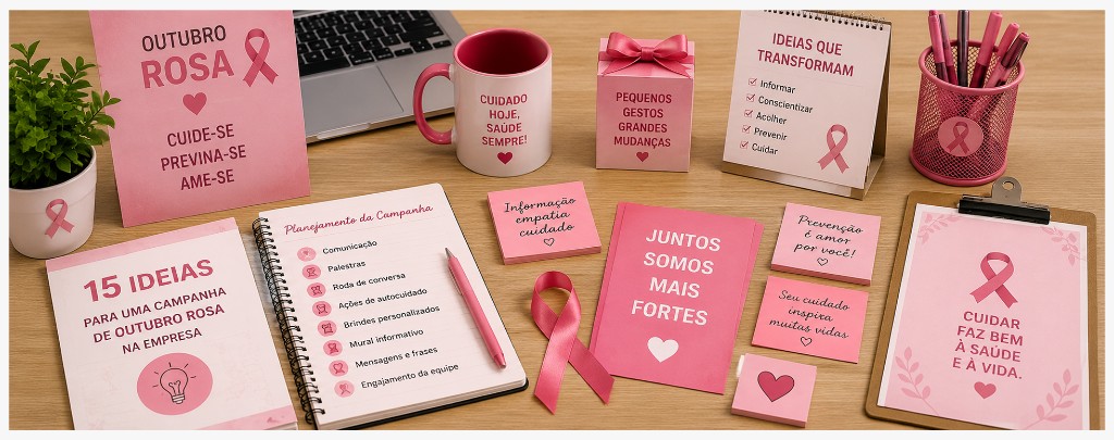 Ideias de a&ccedil;&otilde;es para campanha de Outubro Rosa nas empresas