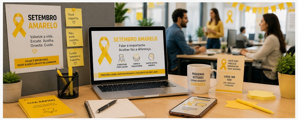 Comunica&ccedil;&atilde;o interna para campanha Setembro Amarelo