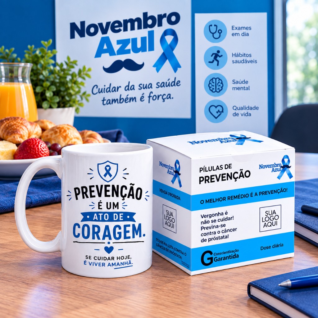 embalagens para campanha novembro azul