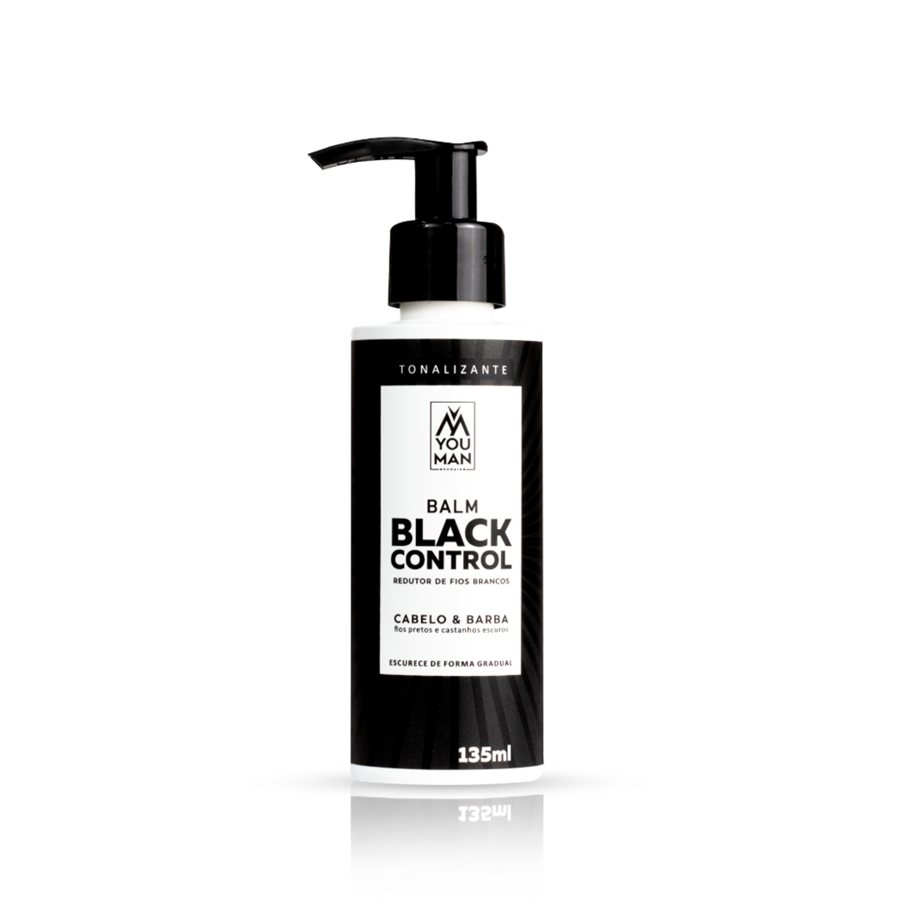 Rótulo do Balm Black Control da You Man, sem amônia e sem metais pesados