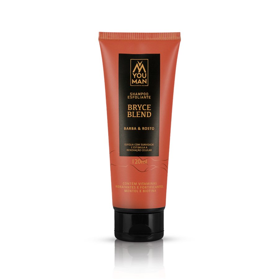 Shampoo esfoliante da linha Bryce Blend da You Man, 120 ml