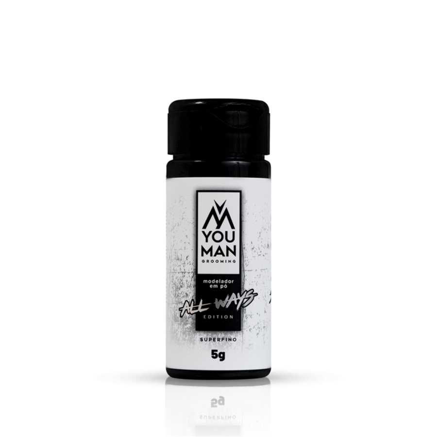Modelador em pó All Ways You Man, frasco de 5 g com tampa dosadora