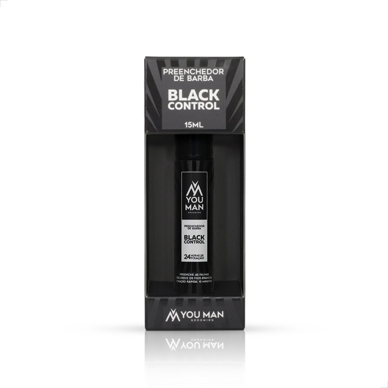 Preenchedor de barba Black Control You Man, 15 ml, com aplicador tipo rímel