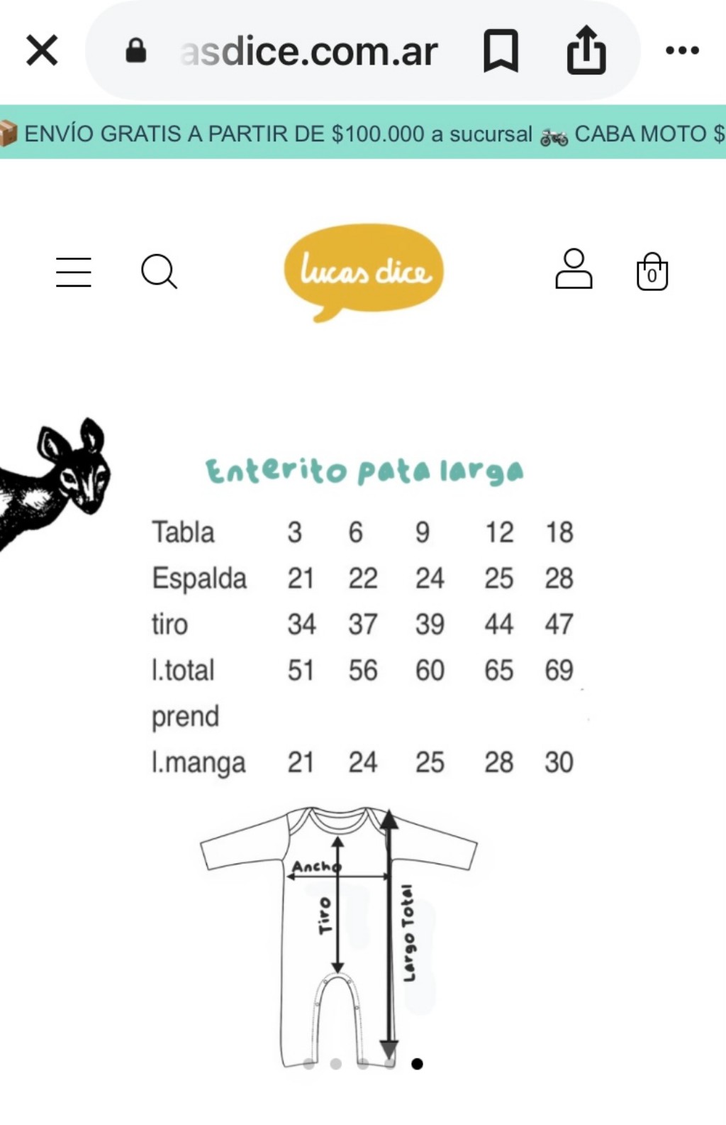 Tabla de talles