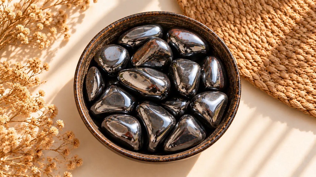 pedra hematita polida