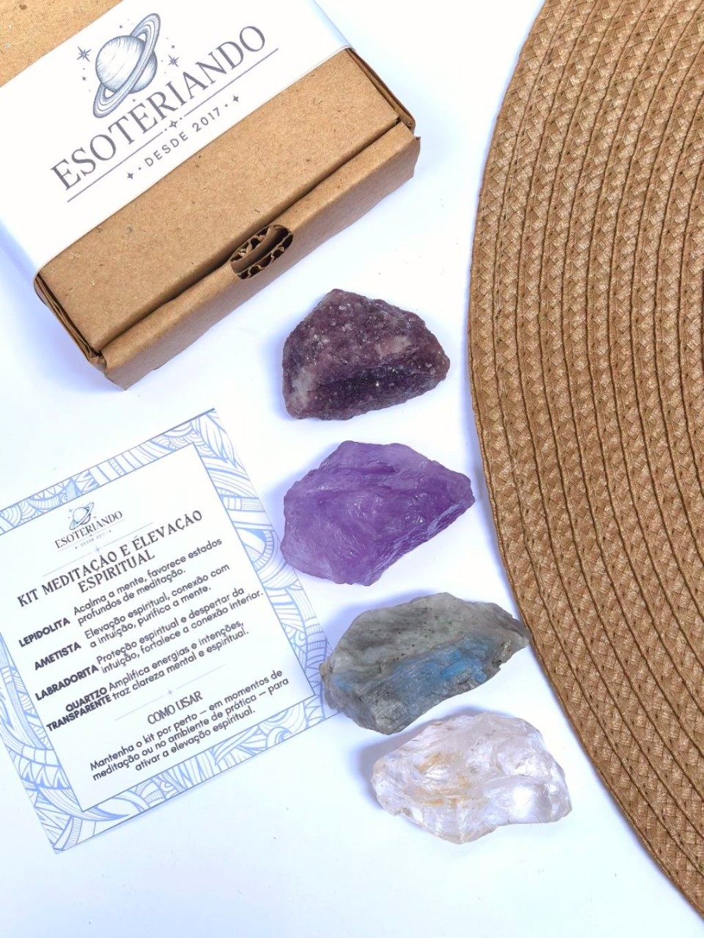kit de pedras para elevação espiritual
