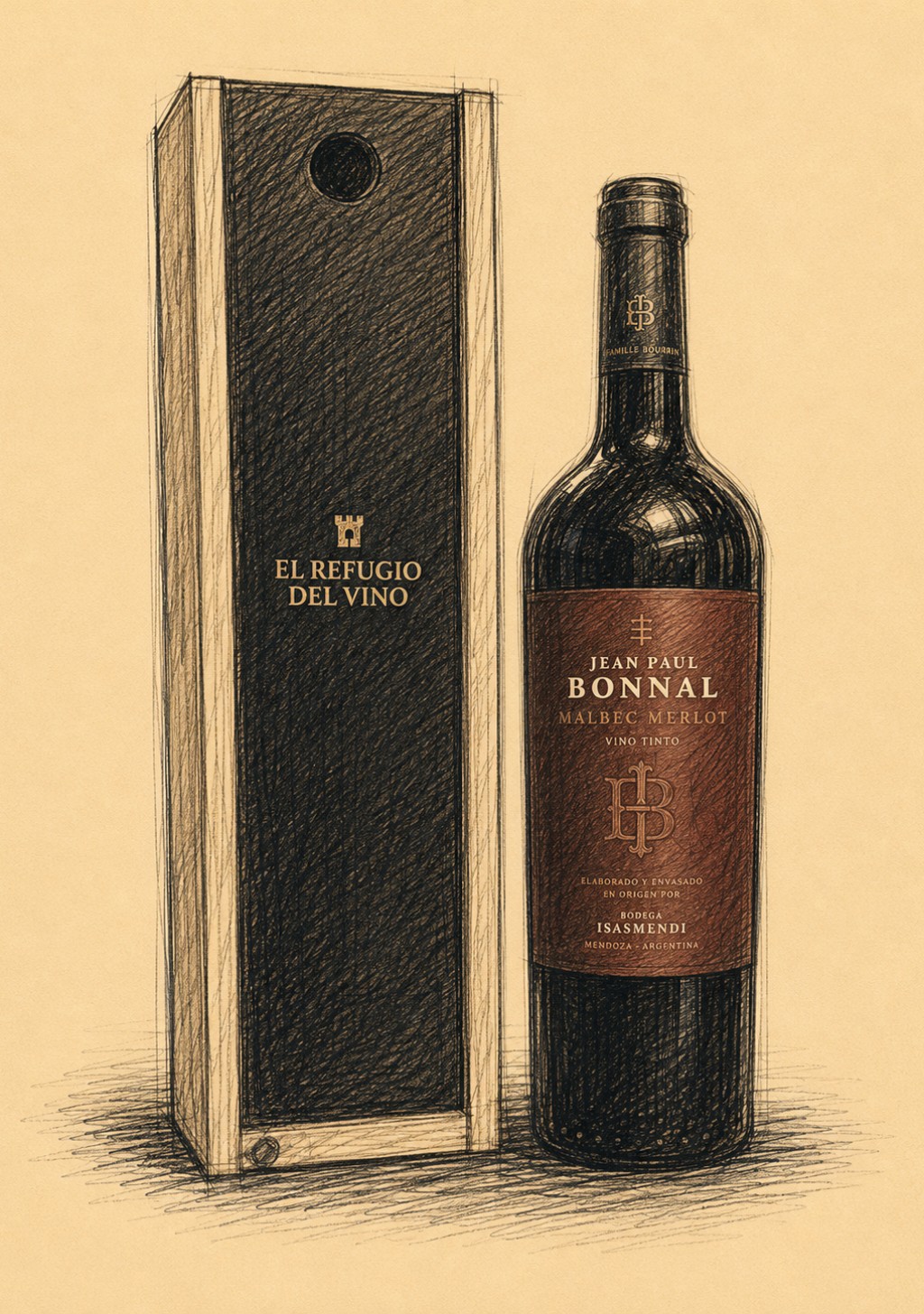 Jean Paul Bonnal en estuche de madera