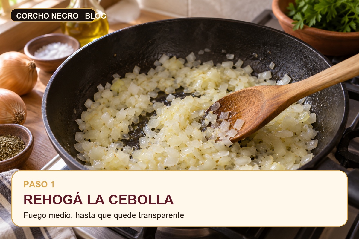 Paso 1: rehogar la cebolla