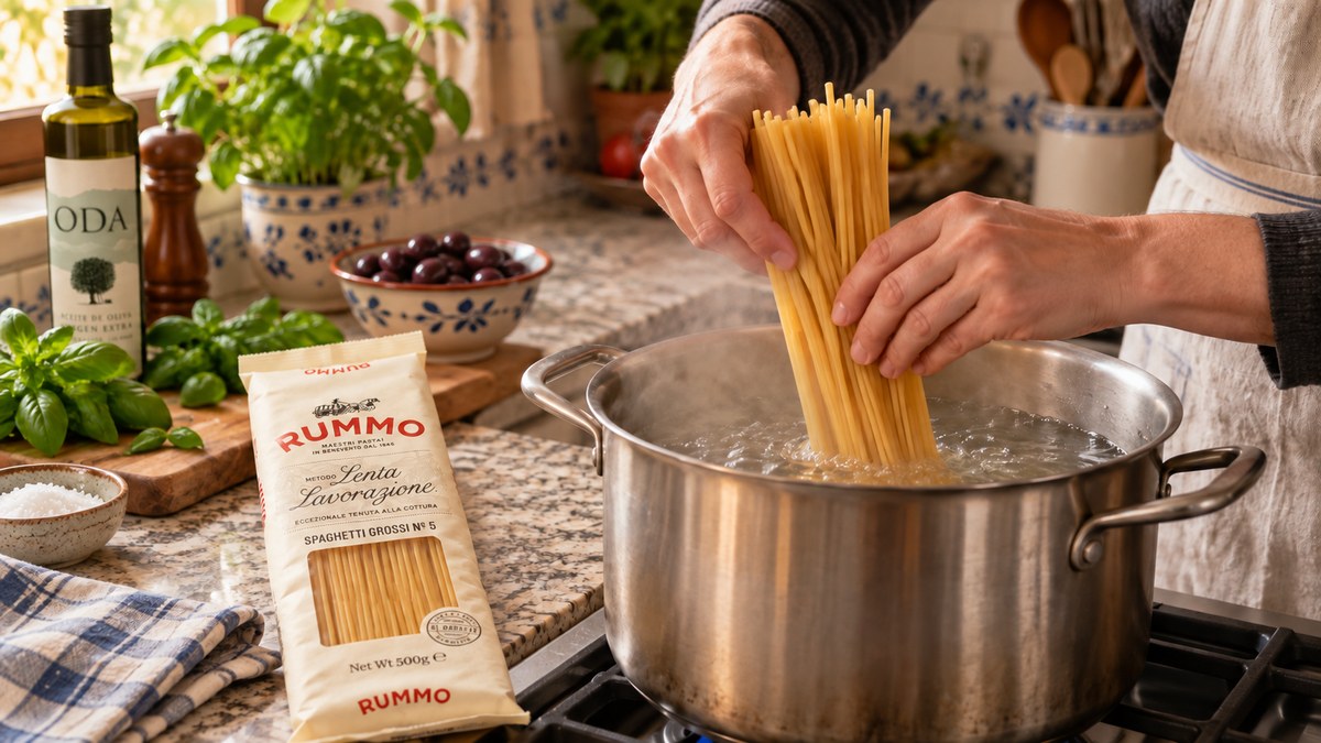 Cocción de spaghetti Rummo