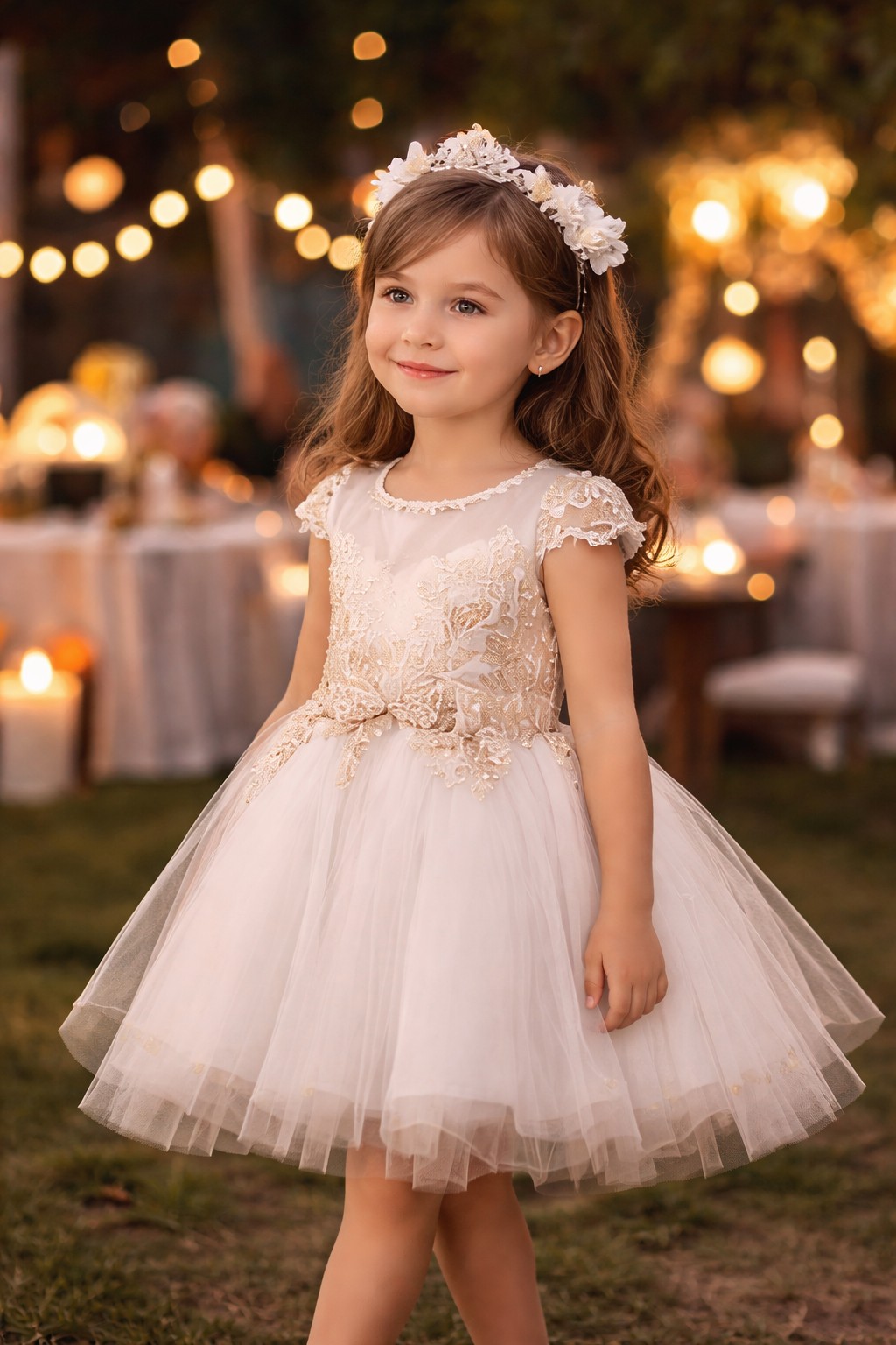 Vestido infantil de festa elegante para eventos especiais