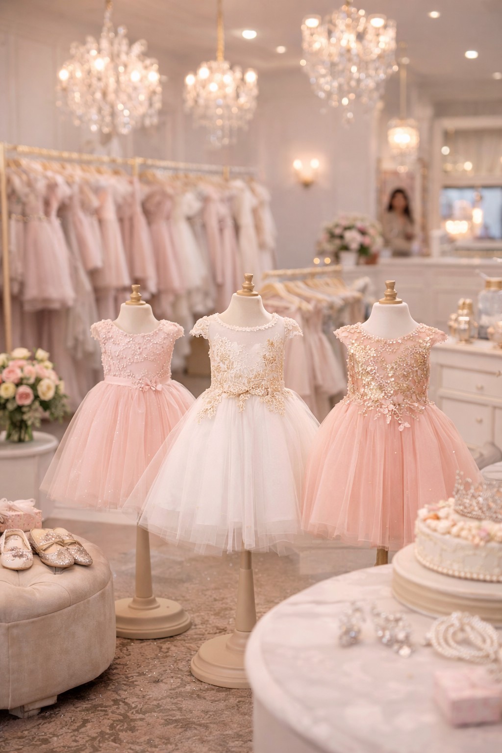 Loja especializada em vestido infantil de festa com variedade de modelos