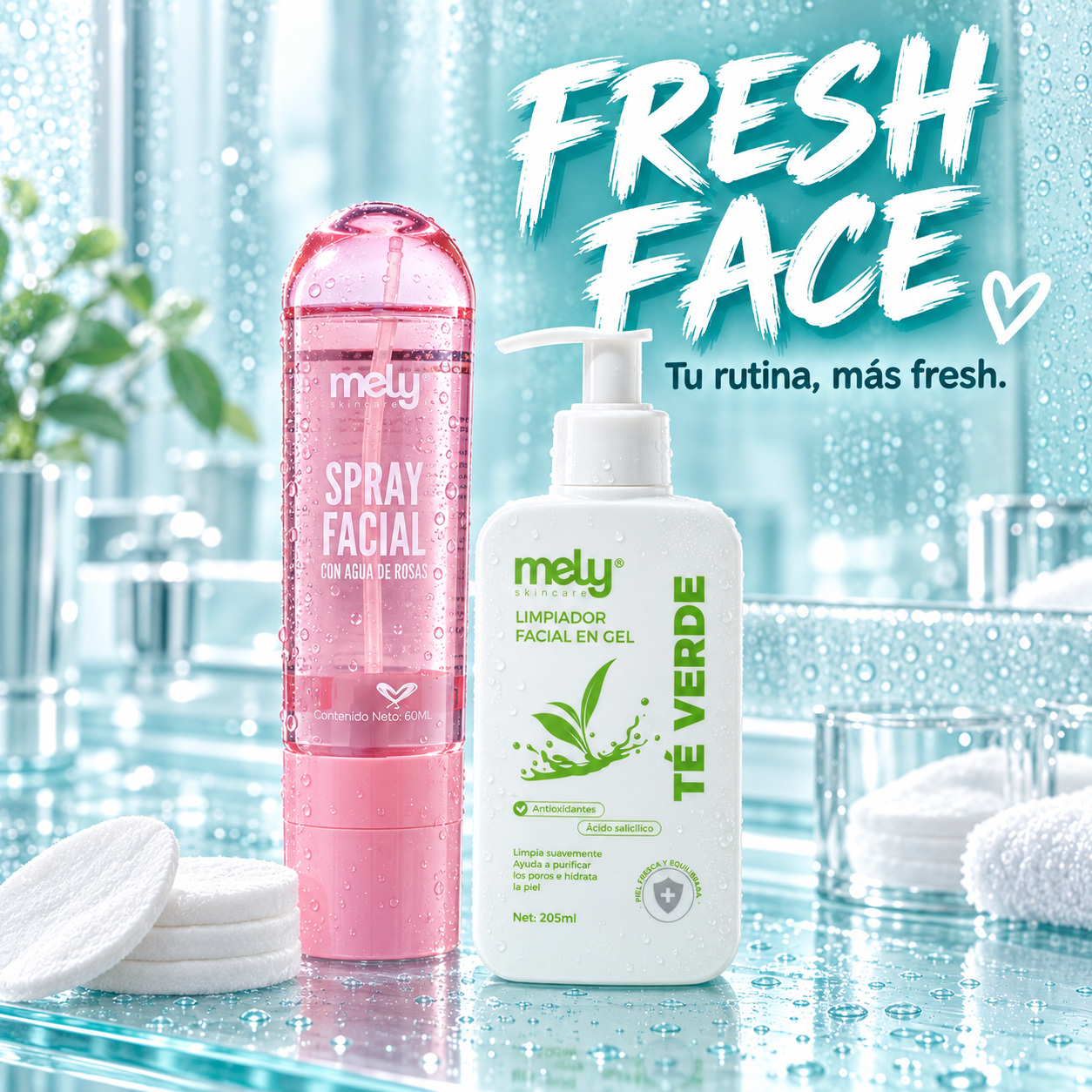 Fresh Face: gráfica de campaña Fresh to Go MELY