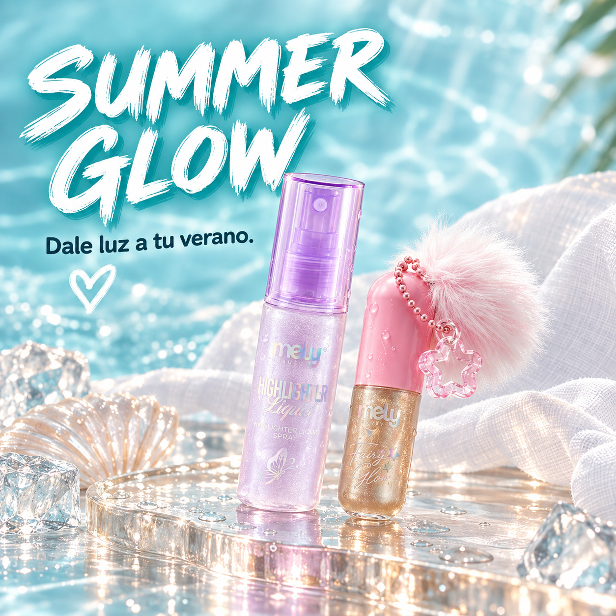 Summer Glow: gráfica de campaña Fresh to Go MELY