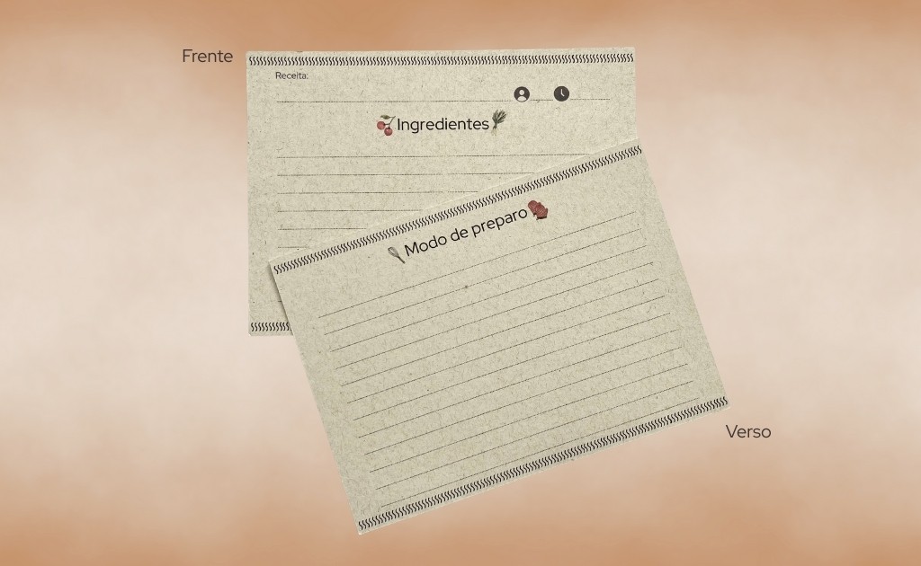 presente criativo para quem ama cozinhar-cartoes de receitas